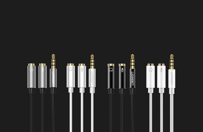 Ugreen cable cable headphone splitter 3.5 mm mini jack AUX microphone 20cm (microphone + stereo output) silver (30619)_8