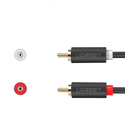 Ugreen AV104 10520 audio cable 2RCA (male) / 2RCA (male) 5m - gray_11