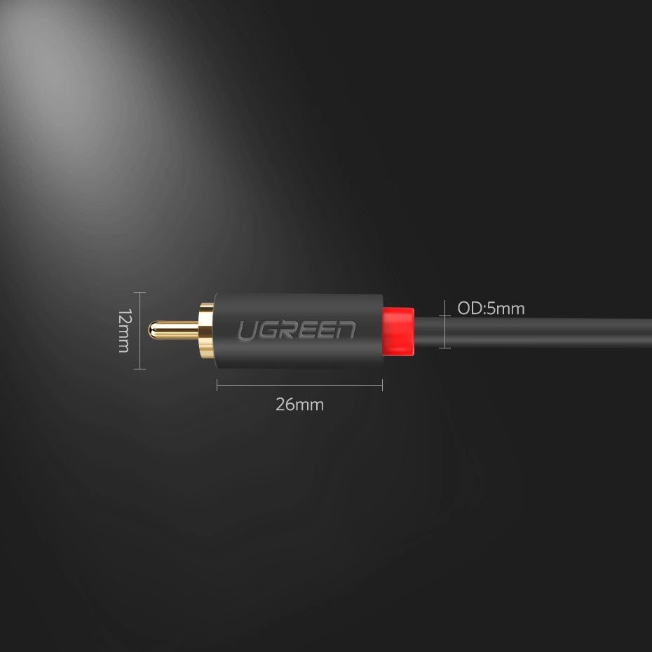 Ugreen AV104 10520 audio cable 2RCA (male) / 2RCA (male) 5m - gray_16