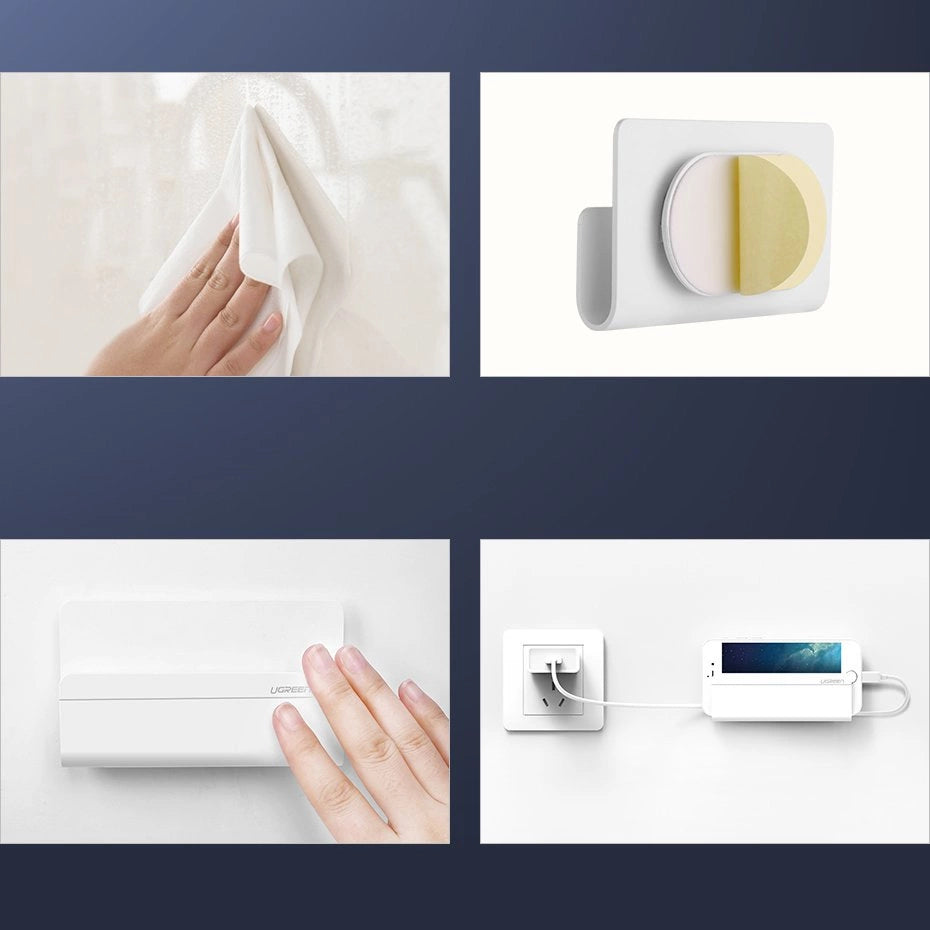 Ugreen wall mount smartphone stand for charging white (30394)_9