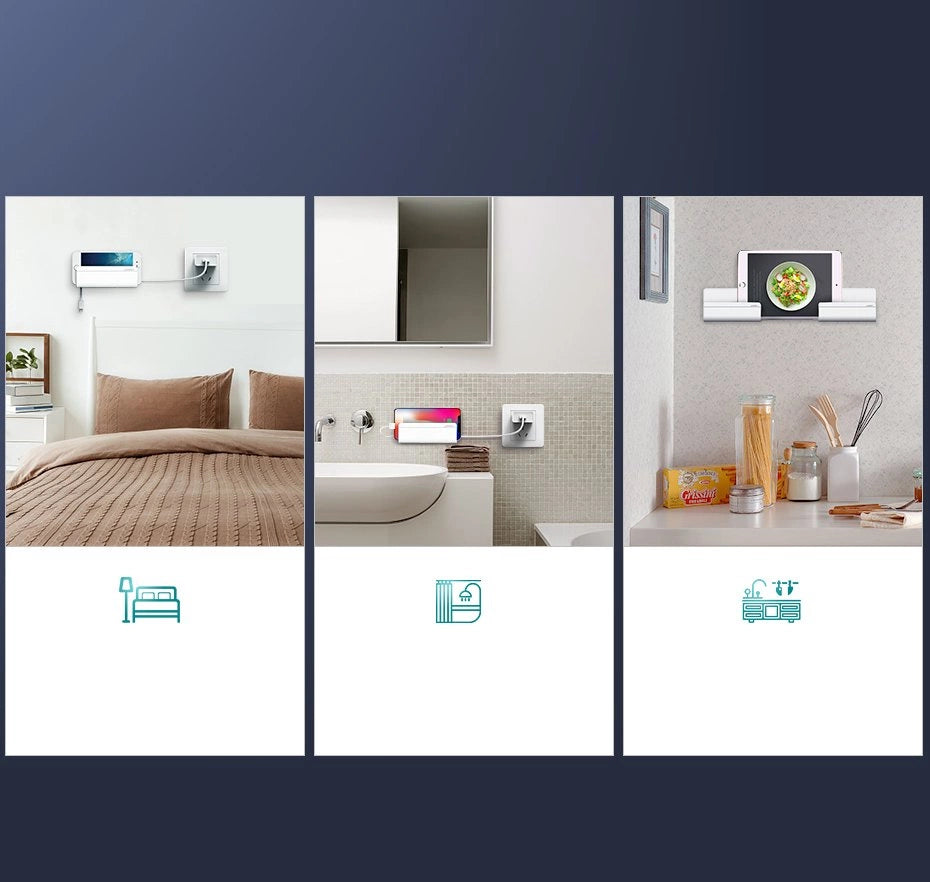 Ugreen wall mount smartphone stand for charging white (30394)_11