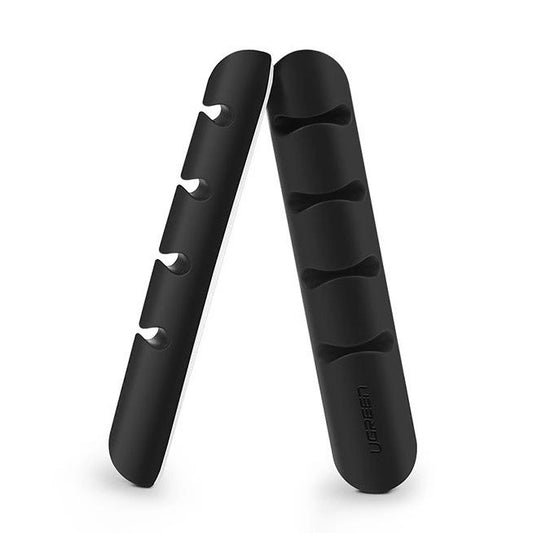 Ugreen 30762 self-adhesive organizer for 4 cables - black (2 pcs.)_0