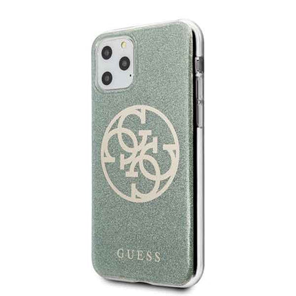 Guess GUHCN58PCUGLKA iPhone 11 Pro khaki hard case 4G Circle Glitter_1