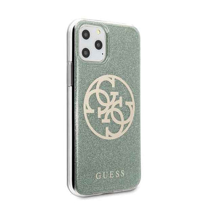 Guess GUHCN58PCUGLKA iPhone 11 Pro khaki hard case 4G Circle Glitter_4