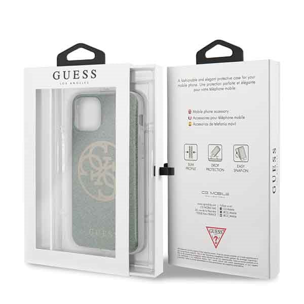 Guess GUHCN58PCUGLKA iPhone 11 Pro khaki hard case 4G Circle Glitter_6