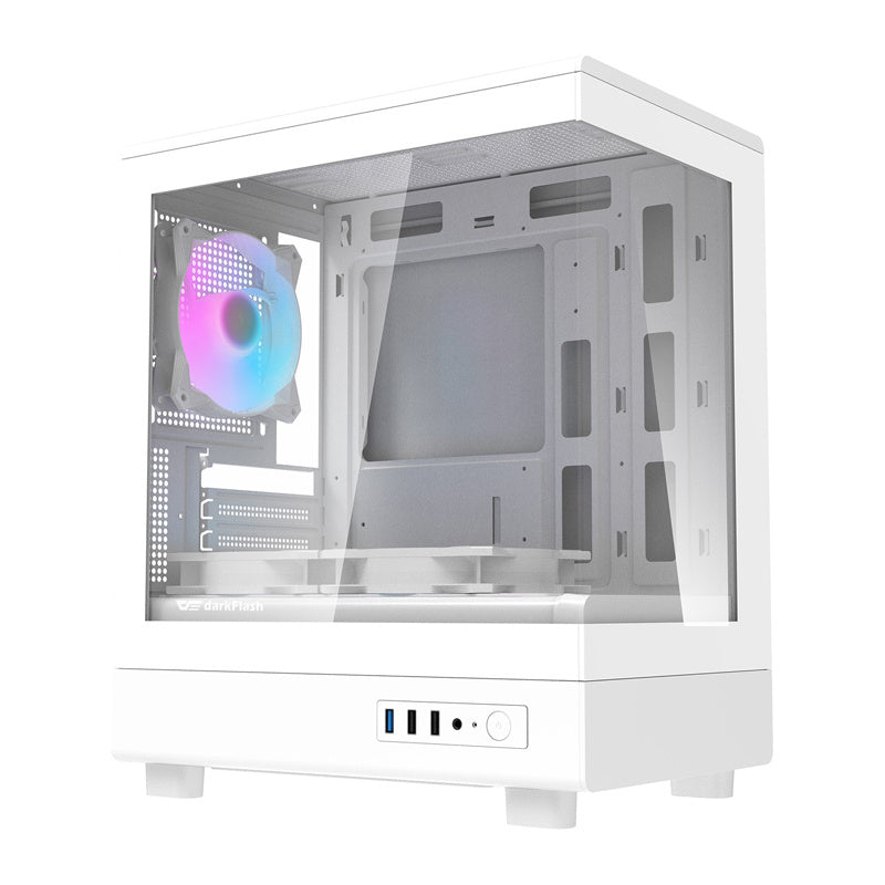 Darkflash DB330M Computer Case + 3 Fans (White)_0