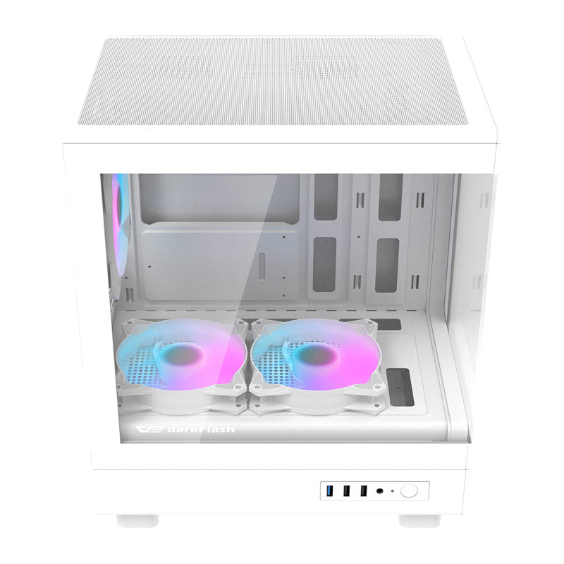 Darkflash DB330M Computer Case + 3 Fans (White)_2