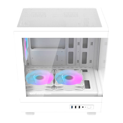 Darkflash DB330M Computer Case + 3 Fans (White)_2