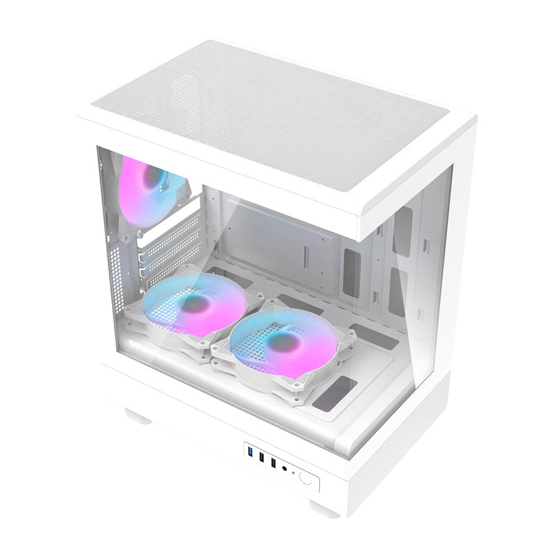 Darkflash DB330M Computer Case + 3 Fans (White)_3