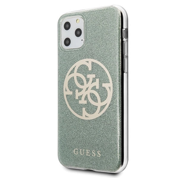 Guess GUHCN65PCUGLKA iPhone 11 Pro Max khaki hard case 4G Circle Glitter_1