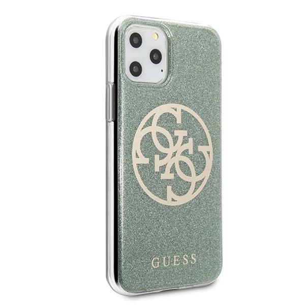 Guess GUHCN65PCUGLKA iPhone 11 Pro Max khaki hard case 4G Circle Glitter_4