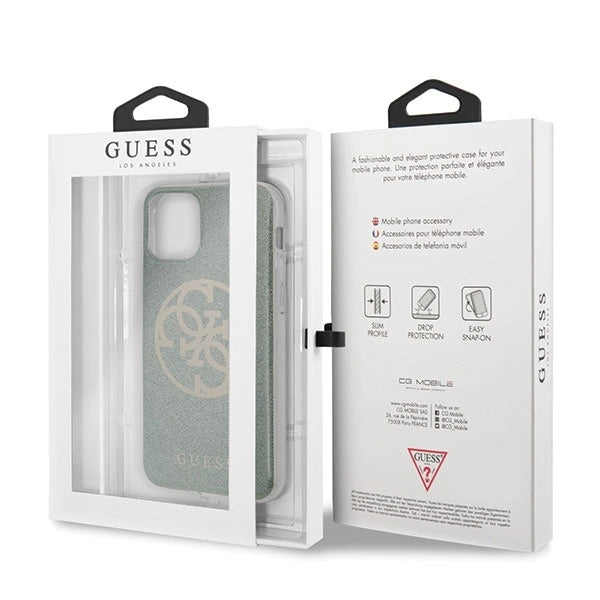 Guess GUHCN65PCUGLKA iPhone 11 Pro Max khaki hard case 4G Circle Glitter_6