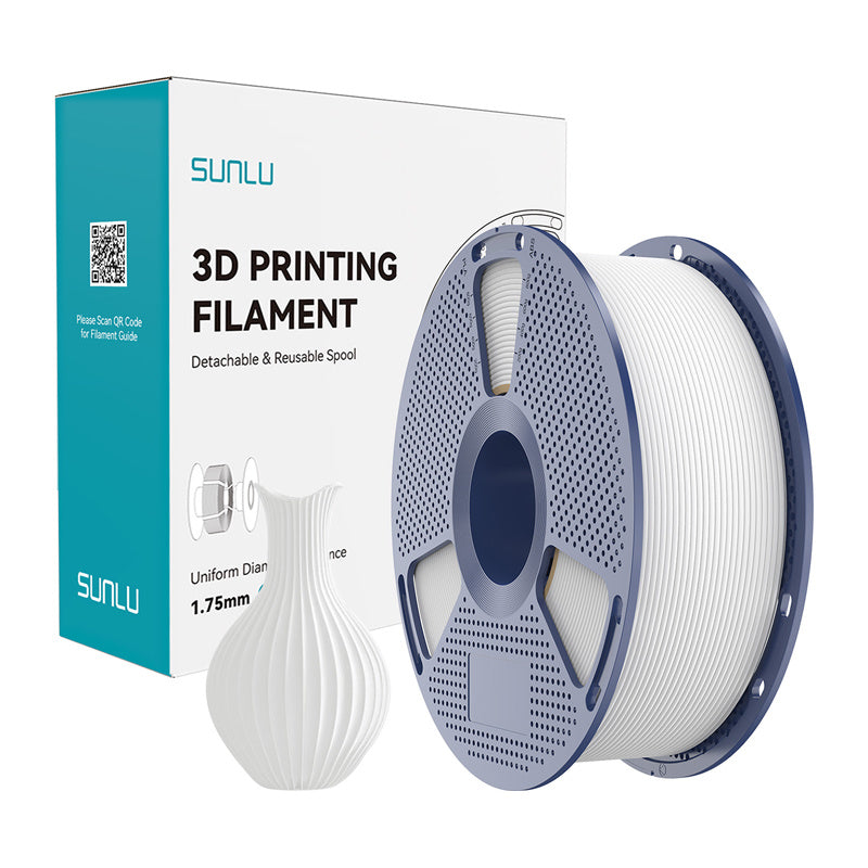 Sunlu PLA Classic White Filament 1.75mm 1KG_0