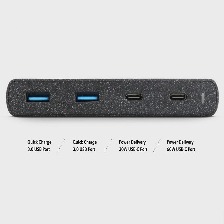 HUB Uniq Surge LITHOS Collective 90W 2xUSB-A QC 3.0 / 2xUSB-C PD 3.0 - black_1