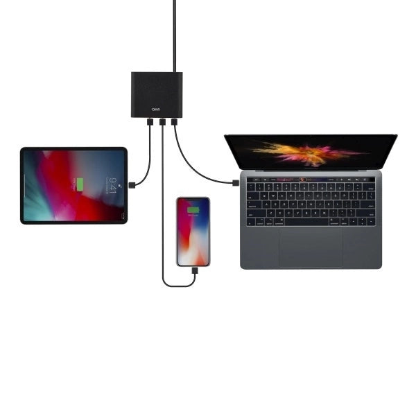 HUB Uniq Surge LITHOS Collective 90W 2xUSB-A QC 3.0 / 2xUSB-C PD 3.0 - black_3