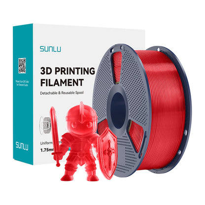 Sunlu PLA+ Filament (Transparent Red)_0
