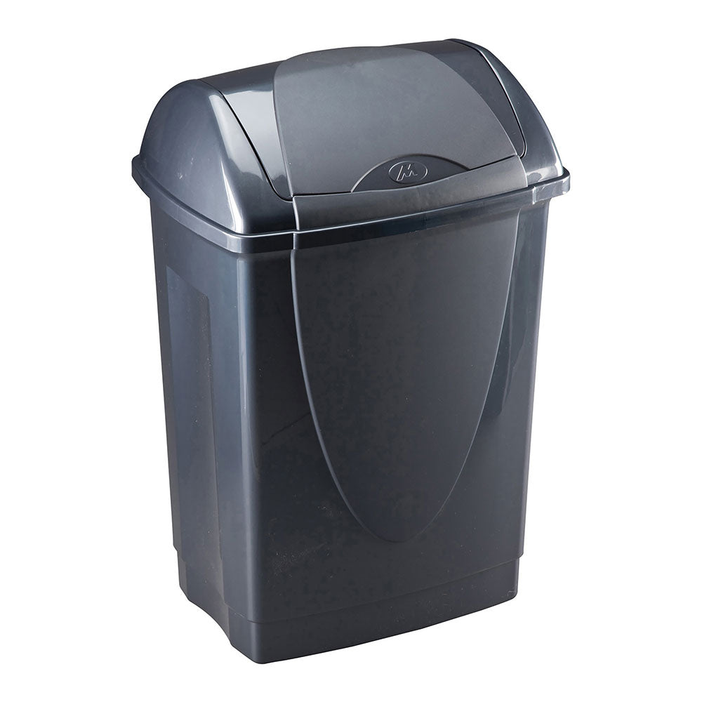 Caixote do lixo com tampa greenloop cinzento antracite 10 l 26 x 20 x 36 cm_0