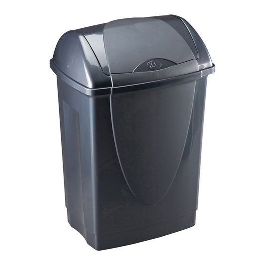 Caixote do lixo com tampa greenloop cinzento antracite 10 l 26 x 20 x 36 cm_0