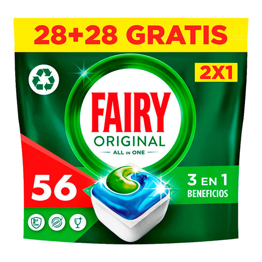 Detergente em pastilhas para mÃ¡quina loiÃ§a, tudo em 1 original, 28 unidades + 28 unidades grÃ¡tis_0