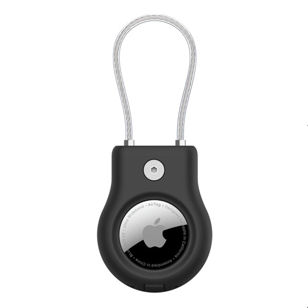 SECURE HOLDER AIRTAG CON FILO METALLICO - NERO_0