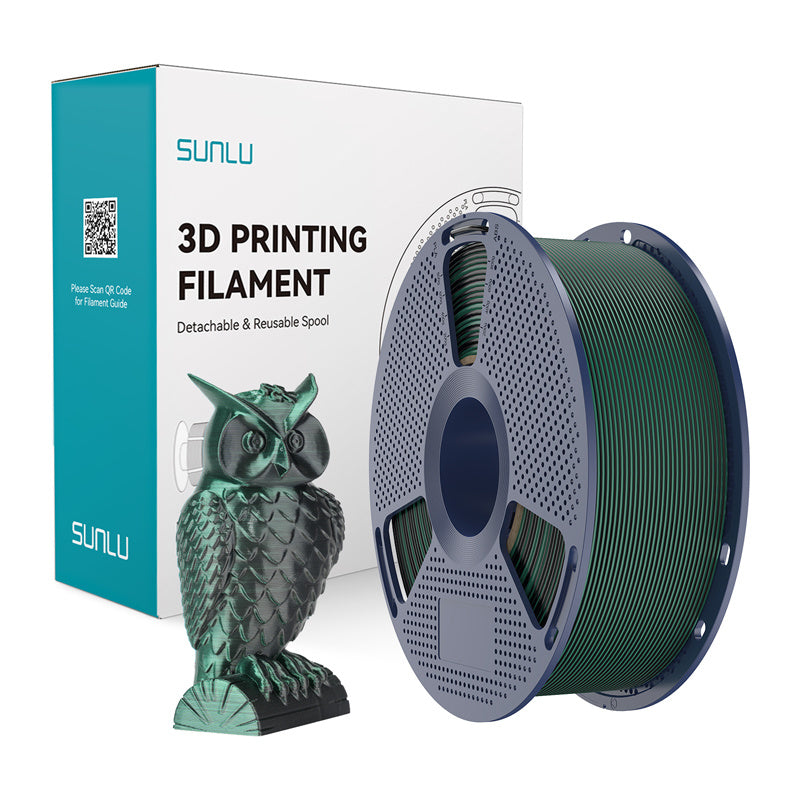 Sunlu PLA+ Silk Dual Color Filament (Black and Green)_0