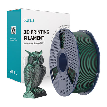 Sunlu PLA+ Silk Dual Color Filament (Black and Green)_0