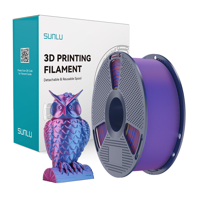 Sunlu PLA+ Silk Dual Color Filament (Red and Blue)_0