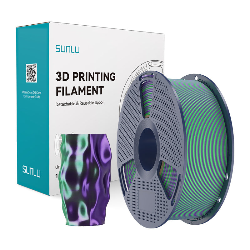Sunlu PLA+ Silk Dual Color Filament (green and purple)_0