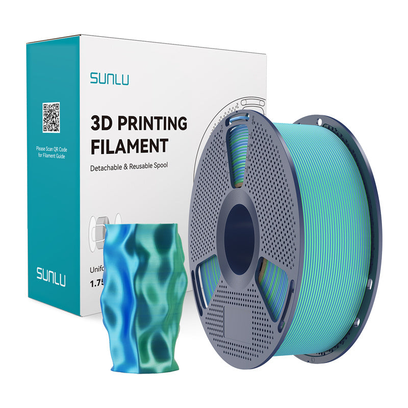 Sunlu PLA+ Silk Dual Color Filament (blue-green)_0