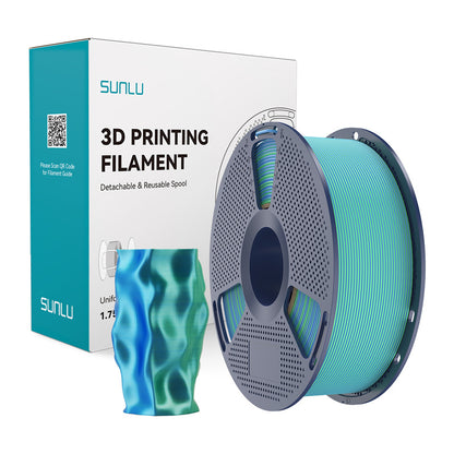 Sunlu PLA+ Silk Dual Color Filament (blue-green)_0