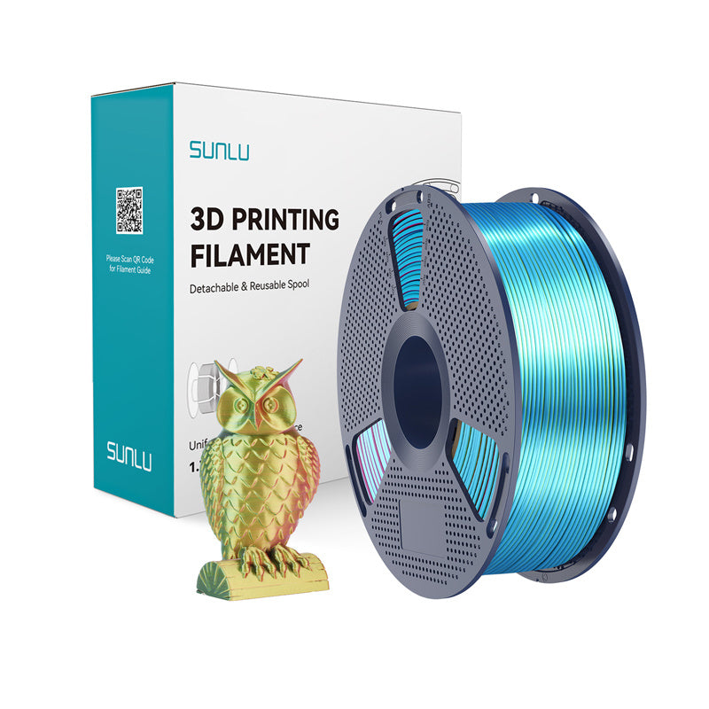 Sunlu PLA+ Silk Tri-Color Filament (red, yellow, and green)_0