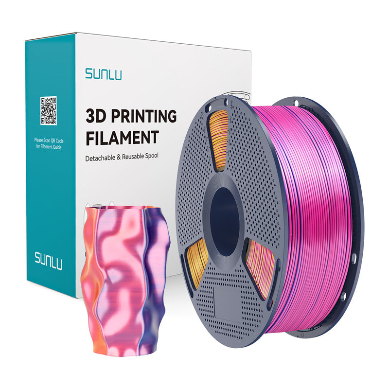 Sunlu PLA+ Silk Tri-Color Filament (red, yellow, and blue)_0