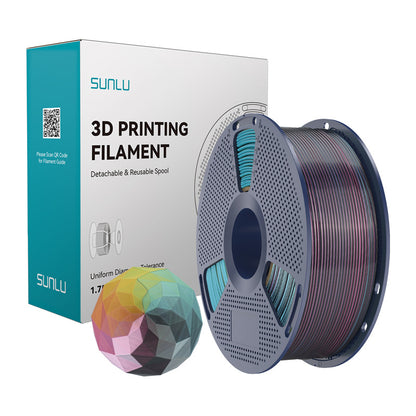 Sunlu PLA+ Silk Forth-Color Filament (red-yellow-green-black)_0