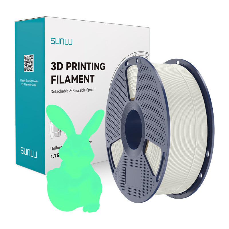 Sunlu PLA Glow-in-the-Dark Filament (White and Green)_0