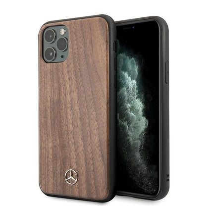 Mercedes MEHCN65VWOLB iPhone 11 Pro Max hard case brązowy/brown Wood Line Walnut_0