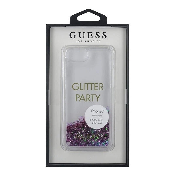 Guess GUHCP7GLUQPU iPhone 6/7/8 /SE 2020 / SE 2022 purple/purple hard case Liquid Glitter Party_2