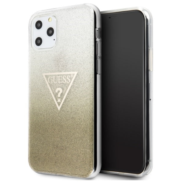 Guess GUHCN65SGTLGO iPhone 11 Pro Max gold/gold hard case Glitter Triangle_0