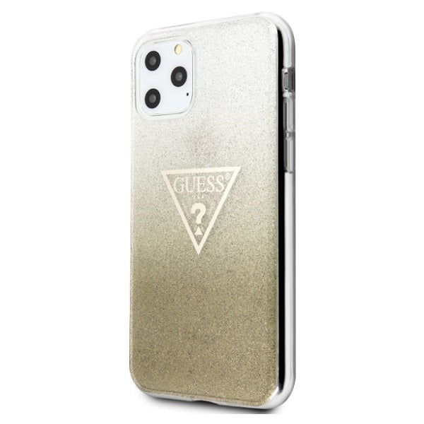 Guess GUHCN65SGTLGO iPhone 11 Pro Max gold/gold hard case Glitter Triangle_1