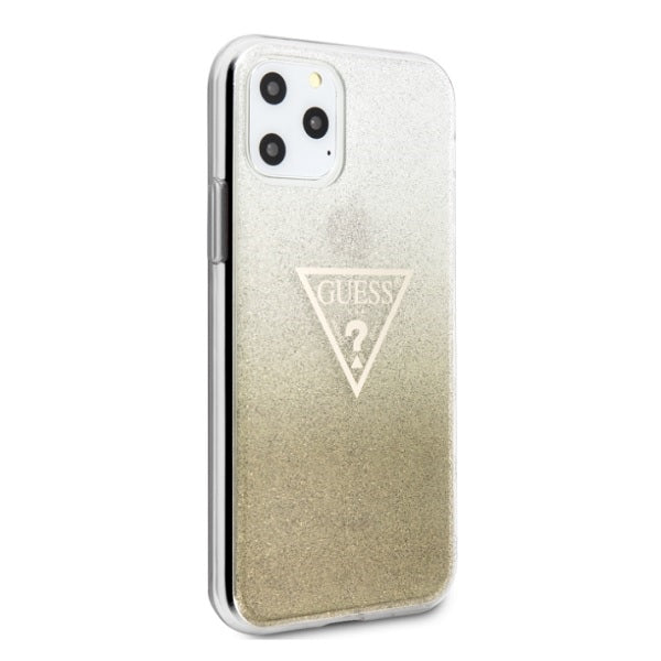 Guess GUHCN65SGTLGO iPhone 11 Pro Max gold/gold hard case Glitter Triangle_2