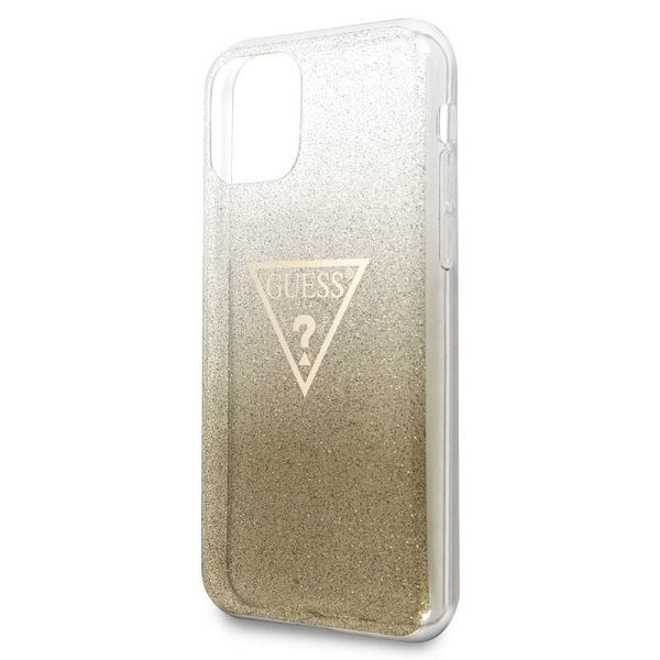 Guess GUHCN65SGTLGO iPhone 11 Pro Max gold/gold hard case Glitter Triangle_4
