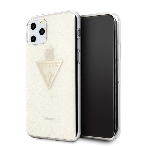 Guess GUHCN58SGTLGO iPhone 11 Pro gold/gold hard case Glitter Triangle_0