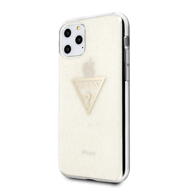 Guess GUHCN58SGTLGO iPhone 11 Pro gold/gold hard case Glitter Triangle_1