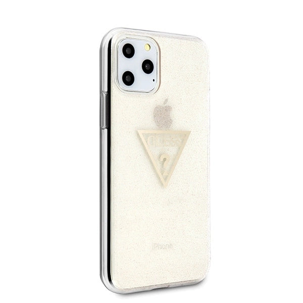 Guess GUHCN58SGTLGO iPhone 11 Pro gold/gold hard case Glitter Triangle_4
