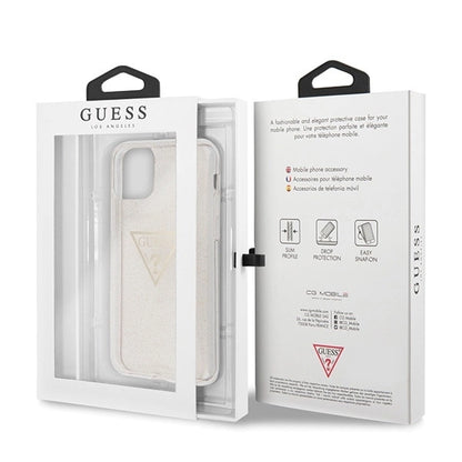 Guess GUHCN58SGTLGO iPhone 11 Pro gold/gold hard case Glitter Triangle_6
