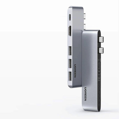 Ugreen multifunctional HUB 2x USB Type C to USB Type C PD (Thunderbolt 3, 100W, 4K @ 60 Hz, 10 Gbps) / HDMI 4K @ 30 Hz / 3x USB 3.0 for MacBook Pro / Air gray (60559)_11