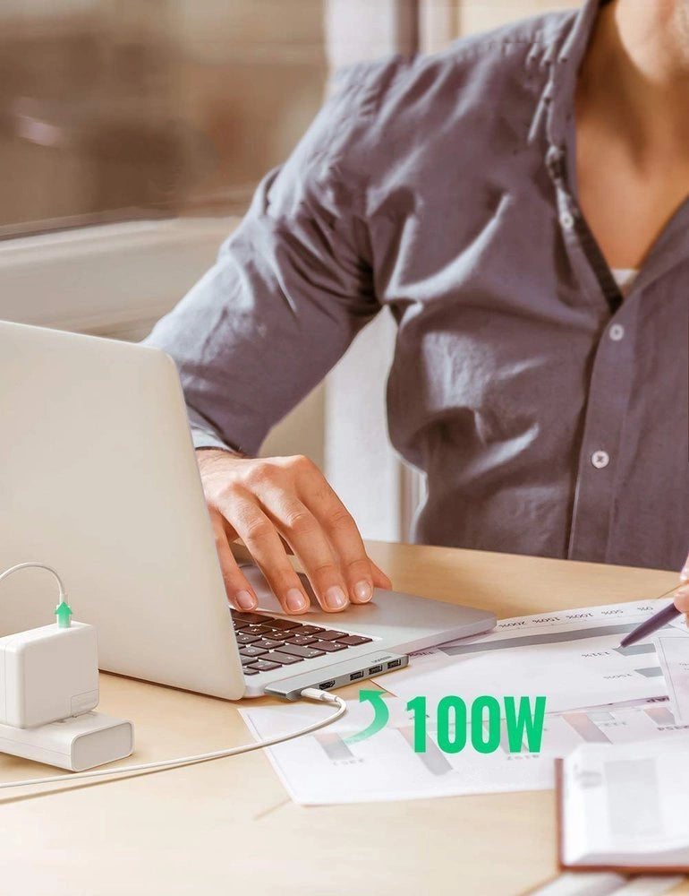 Ugreen multifunctional HUB 2x USB Type C to USB Type C PD (Thunderbolt 3, 100W, 4K @ 60 Hz, 10 Gbps) / HDMI 4K @ 30 Hz / 3x USB 3.0 for MacBook Pro / Air gray (60559)_13