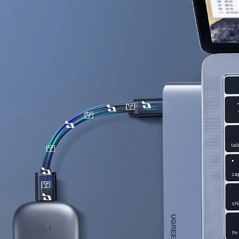 Ugreen multifunctional HUB 2x USB Type C to USB Type C PD (Thunderbolt 3, 100W, 4K @ 60 Hz, 10 Gbps) / HDMI 4K @ 30 Hz / 3x USB 3.0 for MacBook Pro / Air gray (60559)_3