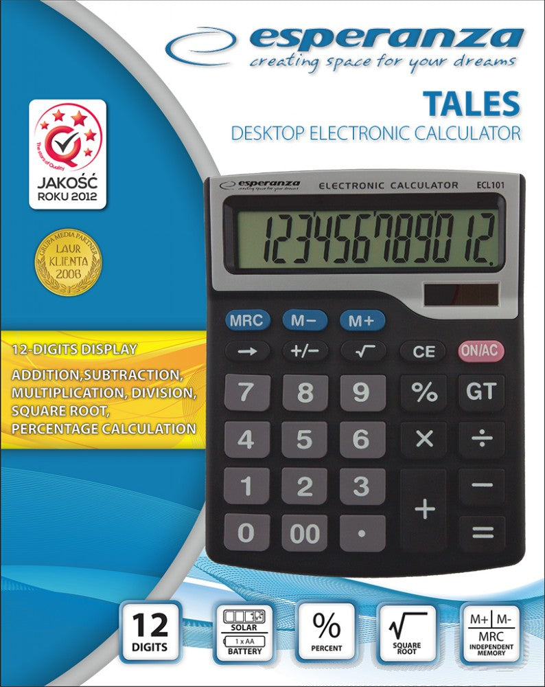 Calculadora Básica ESPERANZA ECL101 (12 dígitos)