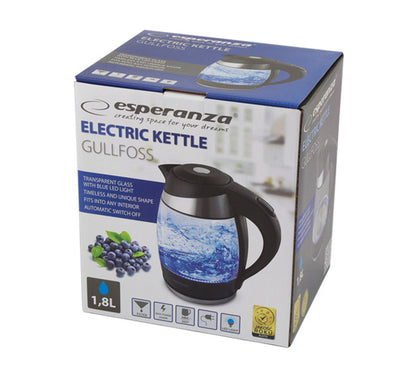 Chaleira Elétrica de Vidro Esperanza Gullfoss 1.8L 2200W c/ LED