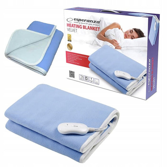 Cobertor Elétrico com 3 Níveis de Temperatura ESPERANZA Ehb001 80 X 150 Cm Azul e Branco